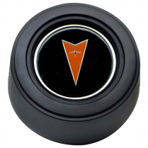 GT3 3 Bolt Hi-Rise Colored Pontiac Logo Horn Button - Black