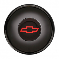 GT3 Gasser/Euro Red Chevy Bowtie Horn Button - Black Finish
