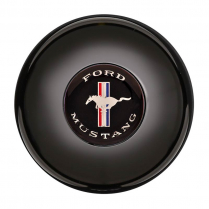 GT3 Gasser/Euro Color Mustang Logo Horn Button- Black Finish