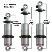 HQ Series Coilover Shock 3.6" Stroke 13" Eye/Eye - Satin