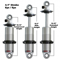 HQ Series Coilover Shock 4.1" Stroke 14-1/2" Eye/Eye- Polish