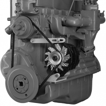 1953-54 235 Chevy 6 Cyl Mid Mount Alt Bracket - Driver Side