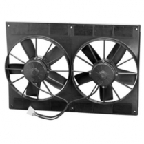 Dual 11" Puller High Perf Paddle Blade Electric Fan 2720 CFM