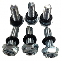 Silver Screw with O-Rings (6 Pack) - 10-32 x 5/8"