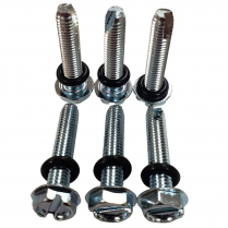 Silver Screw with O-Rings (6 Pack) - 10-32 x 1"