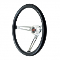 GT3 Classic Slotted Chr 3 Spoke Foam Steering Wheel - Black