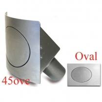 Oval 45 Degree Fuel Filler Door - Curved Face