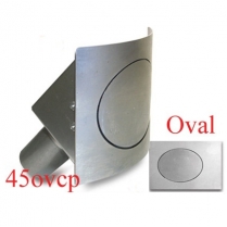 Oval 45 Degree Fuel Filler Door - Curved Face Pass Side
