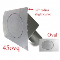 Oval 45 Degree Fuel Filler Door - Slight Curved Face