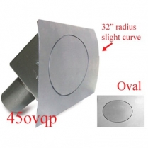 Oval 45 Degree Fuel Filler Door - Slight Curved Face Pass
