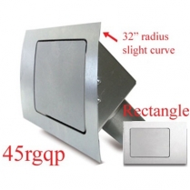 Rectangle 45 Degree Fuel Filler Door - Slight Curved Face