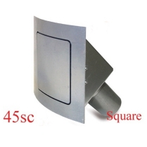 Square 45 Degree Fuel Filler Door - Curved Face