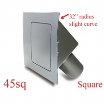 Square 45 Degree Fuel Filler Door - Slight Curved Face