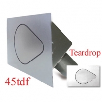 Teardrop 45 Degree Fuel Filler Door - Flat Face