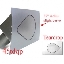 Teardrop 45 Deg Fuel Filler Door - Slight Curved Face Pass