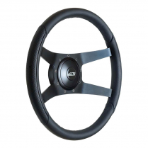GT9 Pro Touring Sport Blk Spoke Steering Wheel - Blk Leather