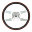 GT9 Pro Touring Sport Polish Spoke Steering Wheel - Wood