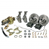 1955-57 Chevy Front Brake Kit w/Drop Spindles & Booster