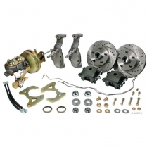 1958-64 Chevy Car Brake Kit with Dropped Spindles