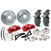 1958-70 Impala Complete Front Brake Kit with Red Calipers