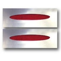 6" Oval Tail Light Lens - Red