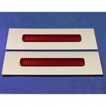 6'' Rectangle Slot Tail Light Lens - Red