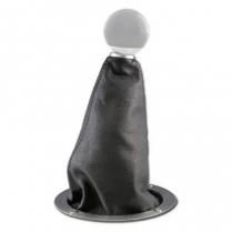 Hi-Top Round Shift Boot with 3/8"-16 Top Bezel - Chromed