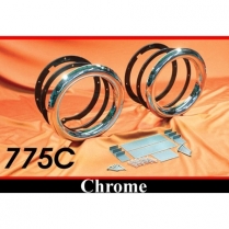 7-3/4" Frenched Headlamp Conversion Kit - Chrome