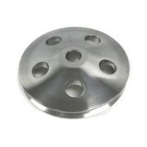 Polished Alum 1 Groove P/S Pump Pulley 4.875" OD Press-On