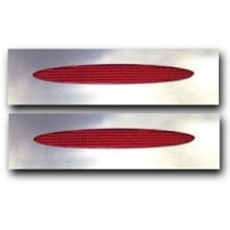 8'' Oval Tail Light Lens - Red