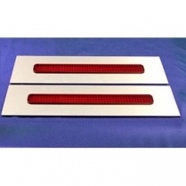 8'' Rectangle Tail Light Lens - Red