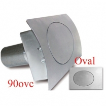 Oval 90 Degree Fuel Filler Door - Curved Face