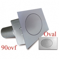 Oval 90 Degree Fuel Filler Door - Flat Face