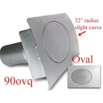 Oval 90 Degree Fuel Filler Door - Slight Curved Face