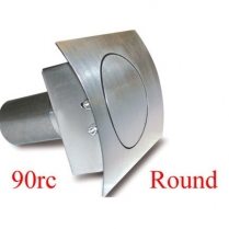 Round 90 Degree Fuel Filler Door - Curved Face