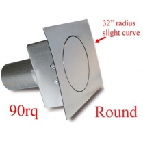 Round 90 Degree Fuel Filler Door - Slight Curved Face