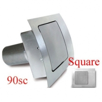 Square 90 Degree Fuel Filler Door - Curved Face