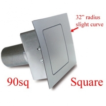 Square 90 Degree Fuel Filler Door - Slight Curved Face