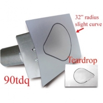 Teardrop 90 Degree Fuel Filler Door - Slight Curved Face