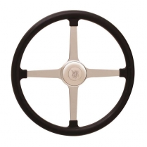 GT3 Comp Bell Style Chrome 4 Spoke Steering Wheel - Blk Foam