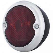 1933-36 Ford Car R/H Economy Black Tail Light with Red Lens