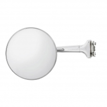 Chrome & SS 4" Peep Mirror w/Straight Arm & Convex Glass