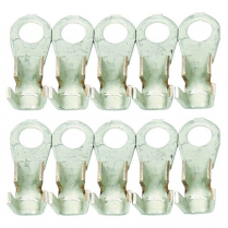 Ring Terminals for 10-12 Gauge Wire with .20 Hole - 10 Piece