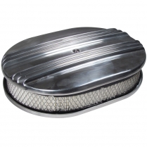 Finned Aluminum Air Cleaner - Polished