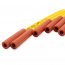 8 mm Straight Spark Plug Wire Set Yellow Orange/Black Boots