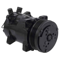 508 Style Serpentine A/C Compressor - R134 Black