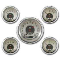 American Nickel 5 Gauge Set 3-3/8" Speedo & 4 2-1/8" - SLC