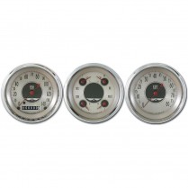 American Nickel 3 Gauge Kit 3-3/8" Speedo, Tach & Quad - SHC