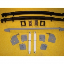 1937-39 Chevy Complete Dual Leaf Rear Kit with Gas Shocks