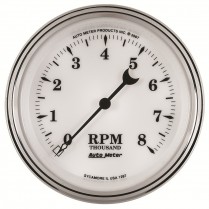 Old Tyme White II 3-3/8" Tachometer - 8000 RPM